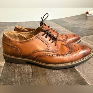 Asher Green Men’s Wingtip Oxford Dress Shoes Brown Leather 11
